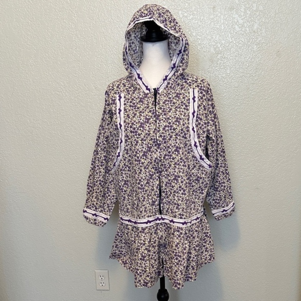 Native Alaskan Qaspeq Kuspuk Berry Picking Jacket Hooded GUC L